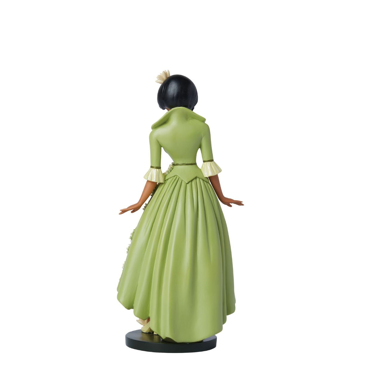 Part of the Disney Showcase Botanical collection, the Botanical Tiana figurine sees Disney's iconic princess from The Princess and the Frog in her iconic green dress adorned with delicate yellow flowers.