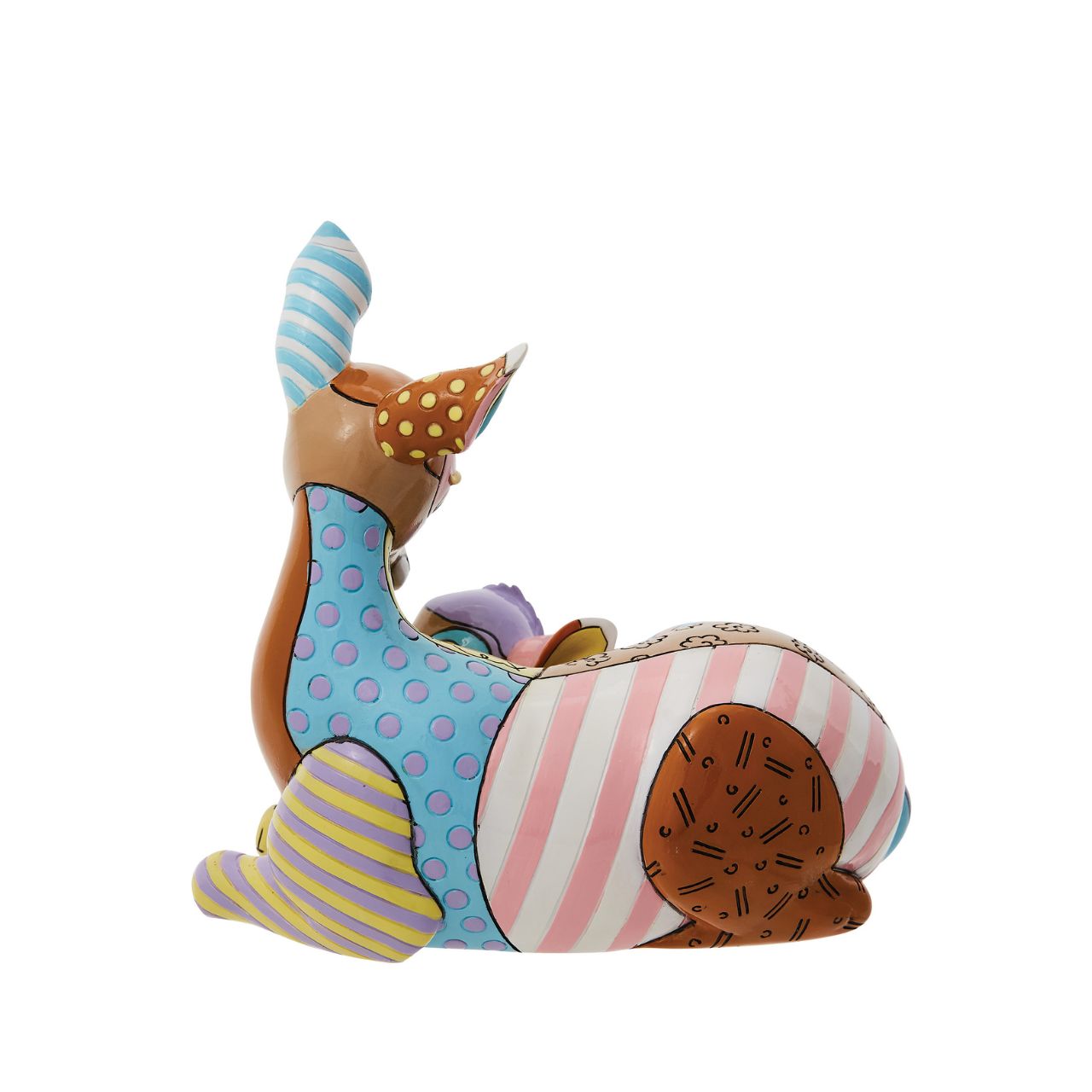 Romero Britto captures a precious moment between a mother and her Young Prince in this heart-warming figurine. Celebrate Bambi's 80th anniversary with this colourful, contemporary pop art piece.