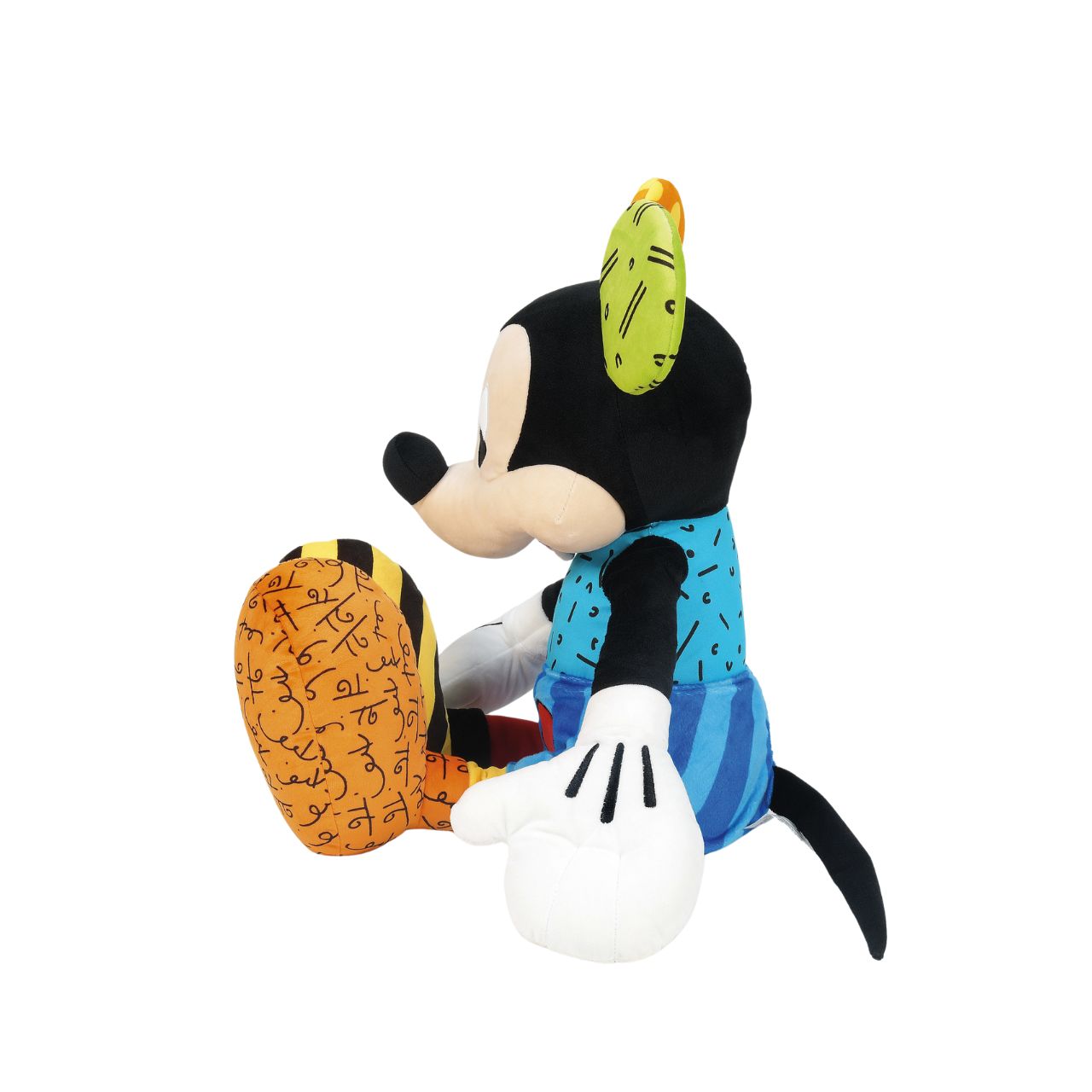 Introducing our classic Mickey Mouse Plush Toy, the perfect addition to any Disney Collection. Made with soft materials and featuring Disney Britto's iconic colouring, this huggable friend is sure to bring joy to fans of all ages. Embrace the timeless magic of Mickey Mouse with this charming plush companion.