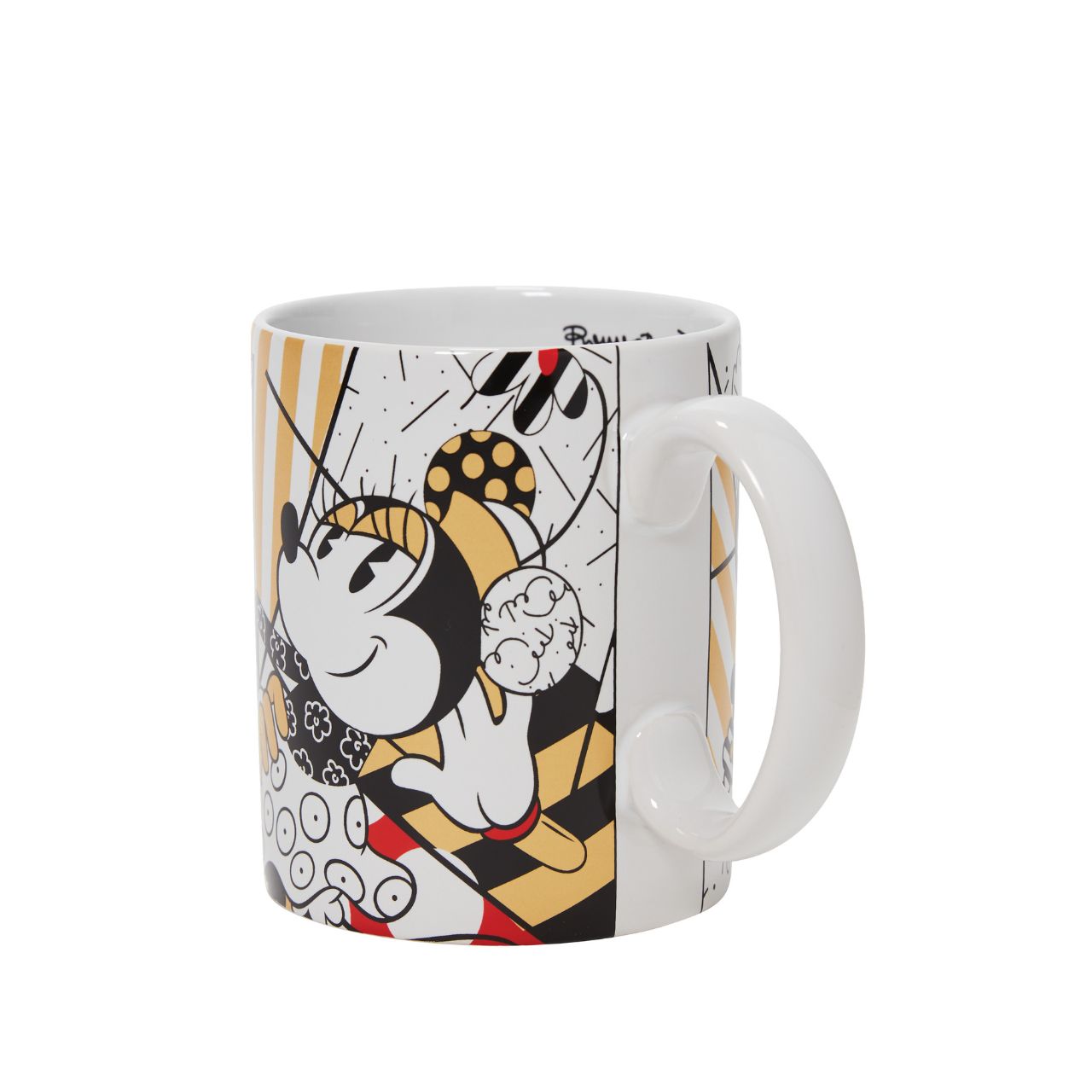 Mickey and Minnie Mouse are always the original couple with touches of red, gold and black and white. This 10oz Midas mug adds a timeless addition to your homeware. This classic Disney mug is dishwasher and microwave safe. Product is supplied in branded gift box.