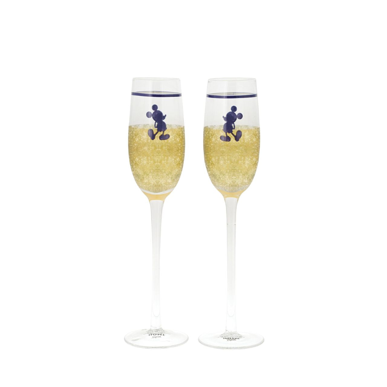 Introducing Disney silhouette Mickey Mouse Toasting Glasses - This set of two toasting glasses will elevate any celebration. With a touch of Disney magic these Toasting glasses feature the iconic and beloved silhouette of Mickey Mouse.