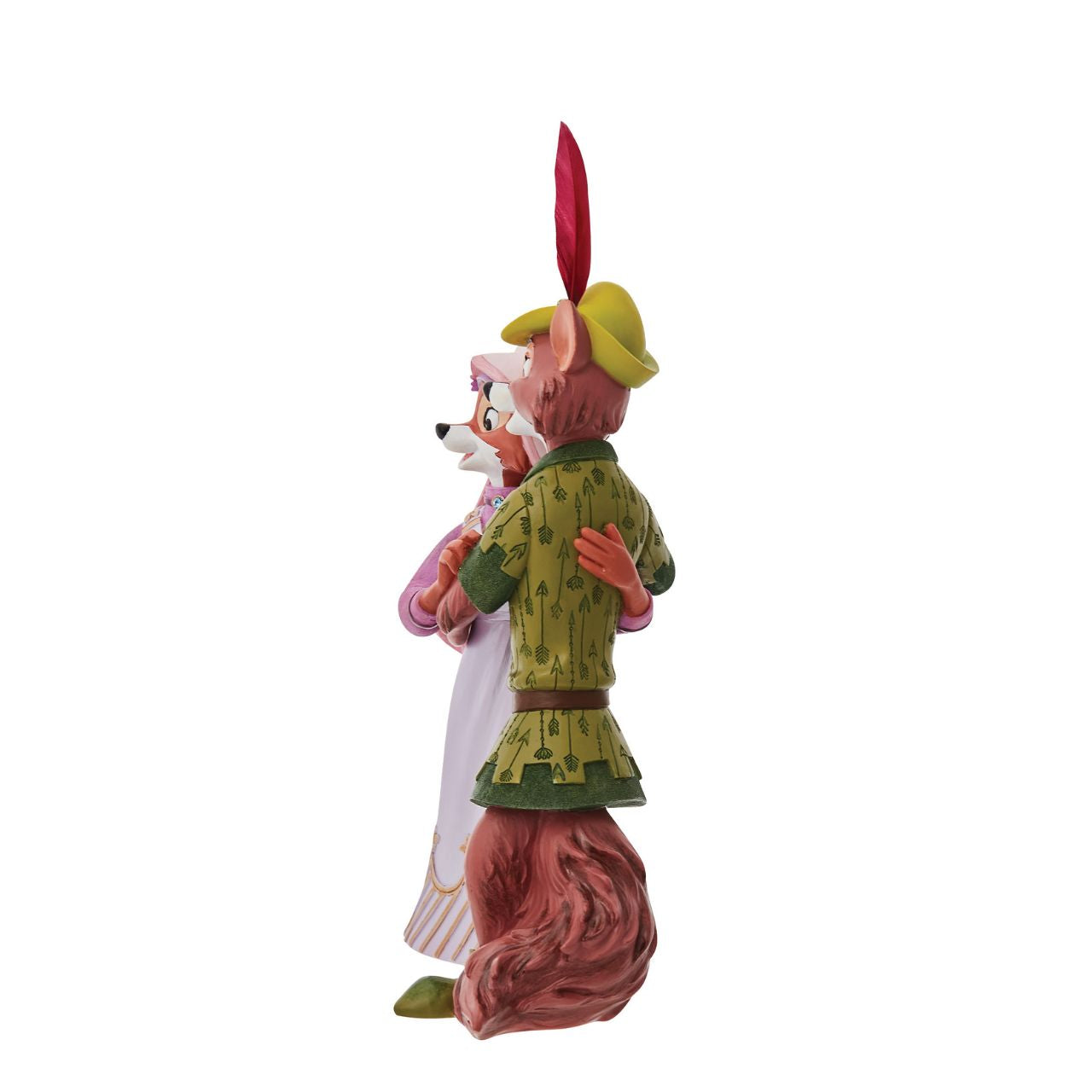 Robin Hood the heroic outlaw is featured here with the beautiful and ladylike Maid Marian in this sweet double figurine. The figurine is made from cast stone. Each piece is hand painted and slight colour variations are to be expected which makes each piece unique.