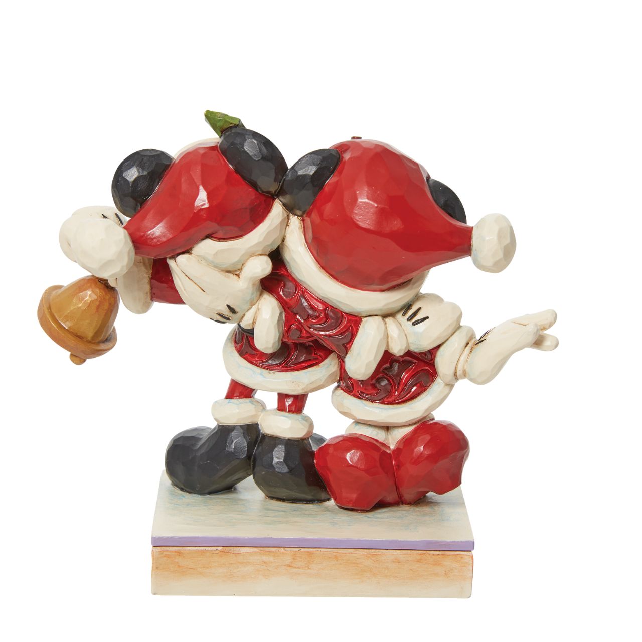 Disney Mickey & Minnie Mouse Santa Figurine by Jim Shore Featuring the iconic couple, Mickey & Minnie Mouse, this festive figurine is the perfect gift for any Disney Fan. Designed by award winning artist Jim Shore, this Christmas inspired piece shows Mickey & Minnie channelling Santa and dressing up as Mr & Mrs Claus.