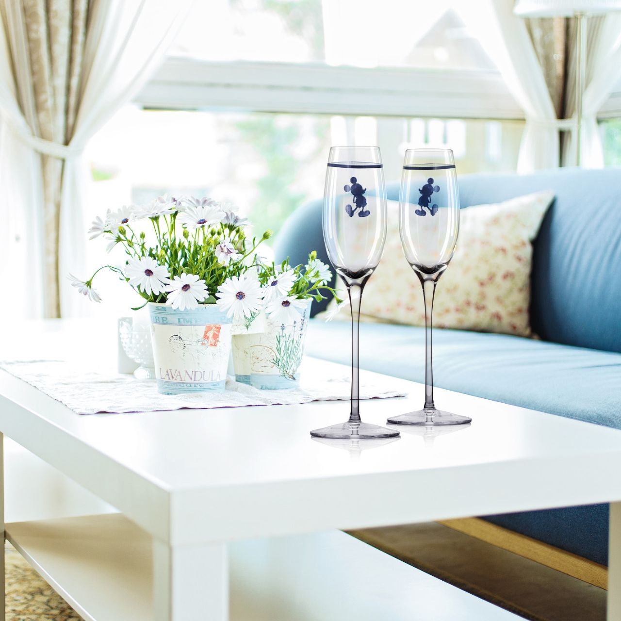 Introducing Disney silhouette Mickey Mouse Toasting Glasses - This set of two toasting glasses will elevate any celebration. With a touch of Disney magic these Toasting glasses feature the iconic and beloved silhouette of Mickey Mouse.