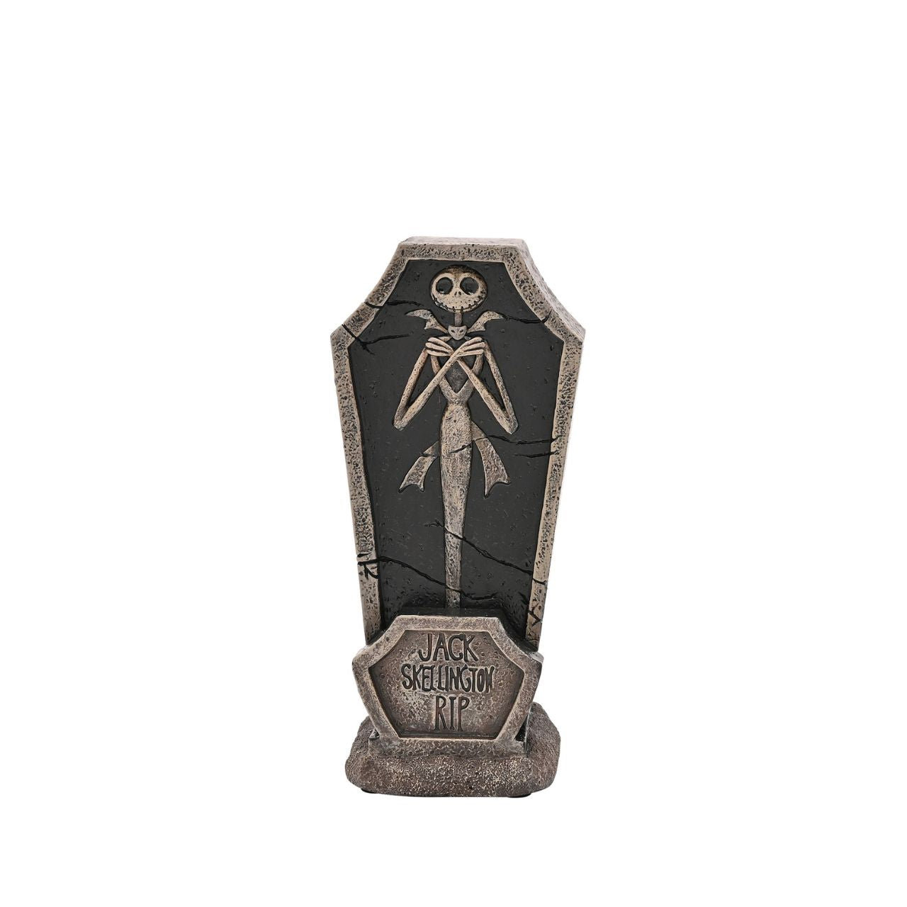 Bring the delightfully dark world of Tim Burton's The Nightmare Before Christmas into your home with this spooktacular Jack Skellington coffin money box. Featuring a gravestone design with a skeletal Jack Skellington figure and "R.I.P." text against an eerie background, it's perfect for fans of the classic film.