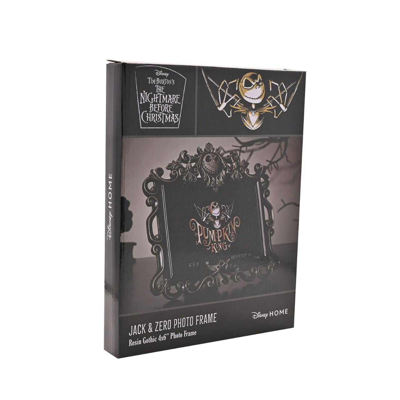 Step into the whimsical world of The Nightmare Before Christmas with this spellbinding frame. Featuring a hauntingly beautiful black frame with intricate gothic designs, this enchanting piece captures the film's dark aesthetic.
