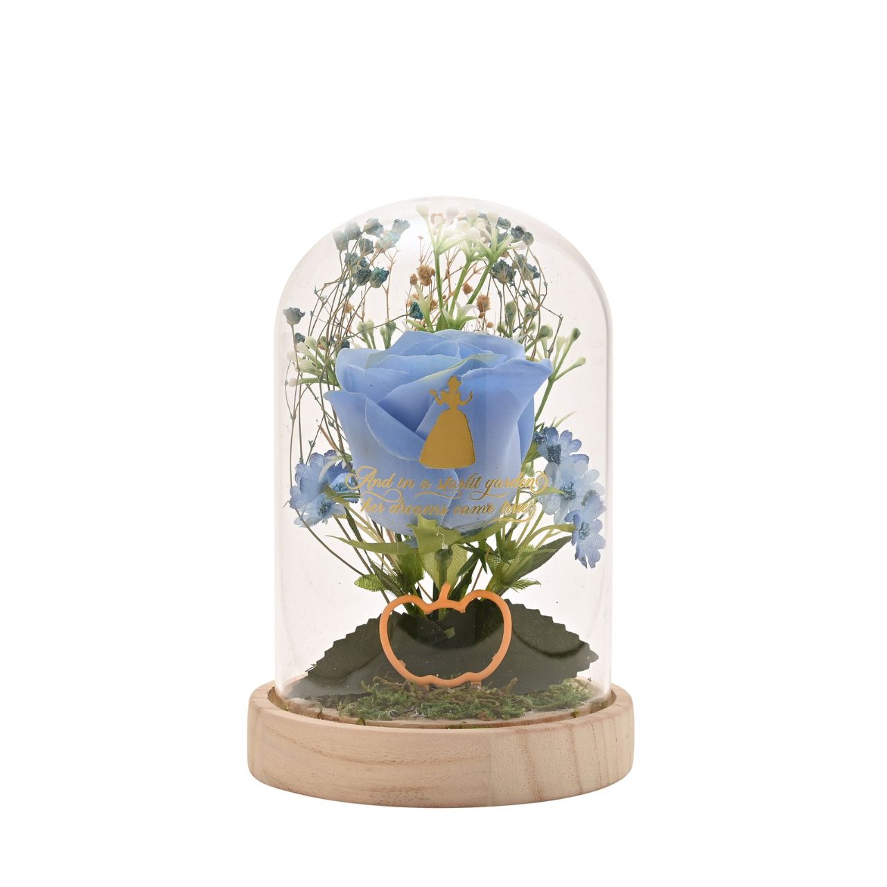 Bring the magic of Disney to the home with the Disney Pastel Princess Florals In A Cloche With Neon Light - Cinderella.