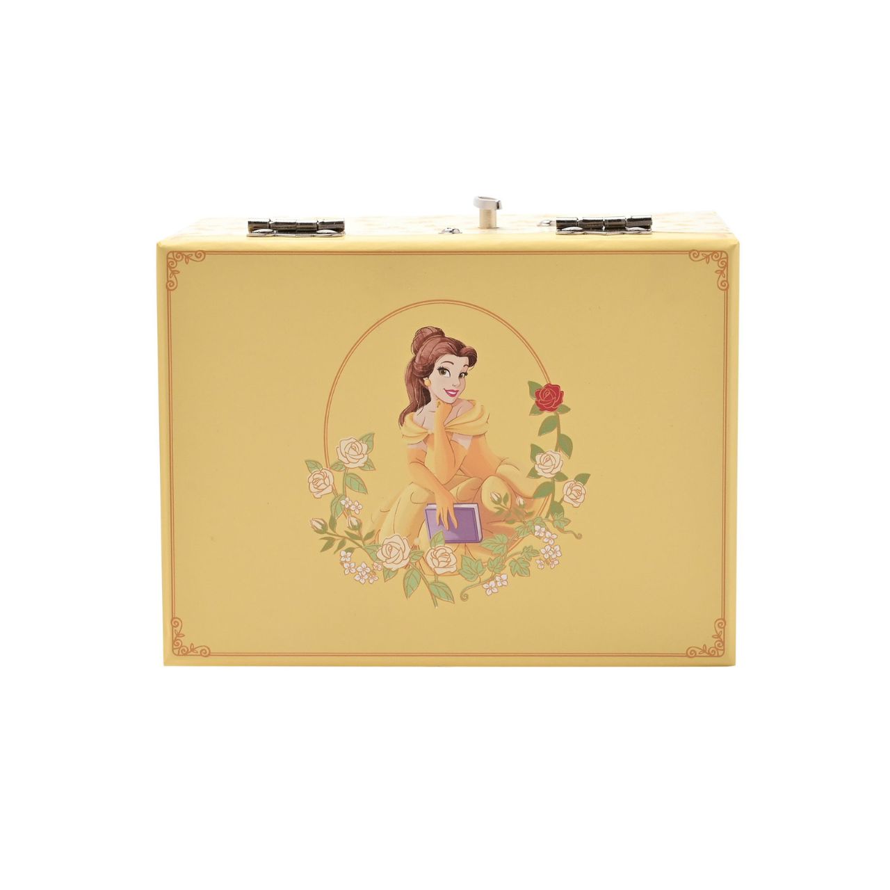 This enchanting jewellery box, adorned with a floral pattern, is a perfect spot for storing treasured trinkets. With a drawer for small keepsakes and a cheery tune that plays when opened, its an ideal gift for Disney princess enthusiasts of all ages.