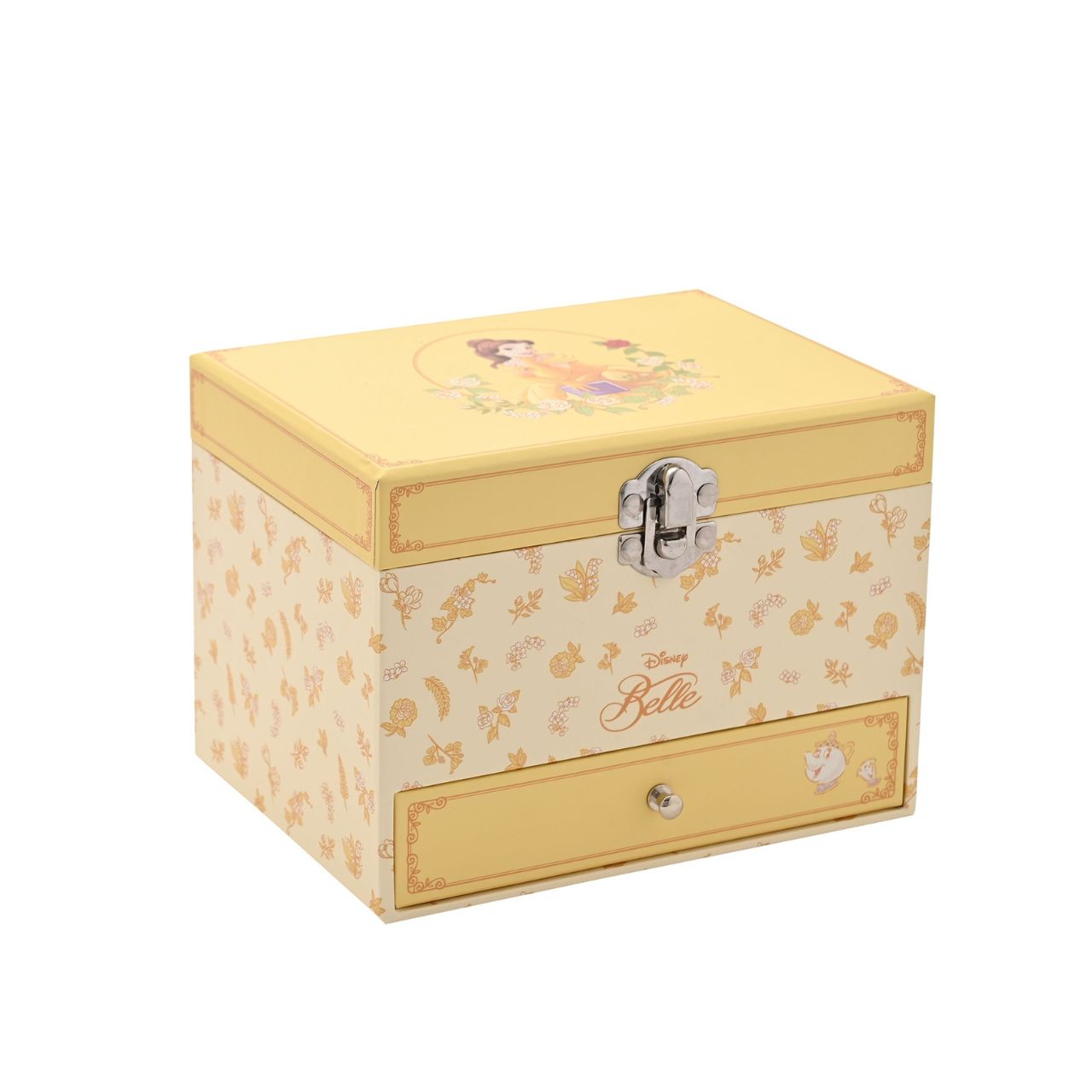 This enchanting jewellery box, adorned with a floral pattern, is a perfect spot for storing treasured trinkets. With a drawer for small keepsakes and a cheery tune that plays when opened, its an ideal gift for Disney princess enthusiasts of all ages.