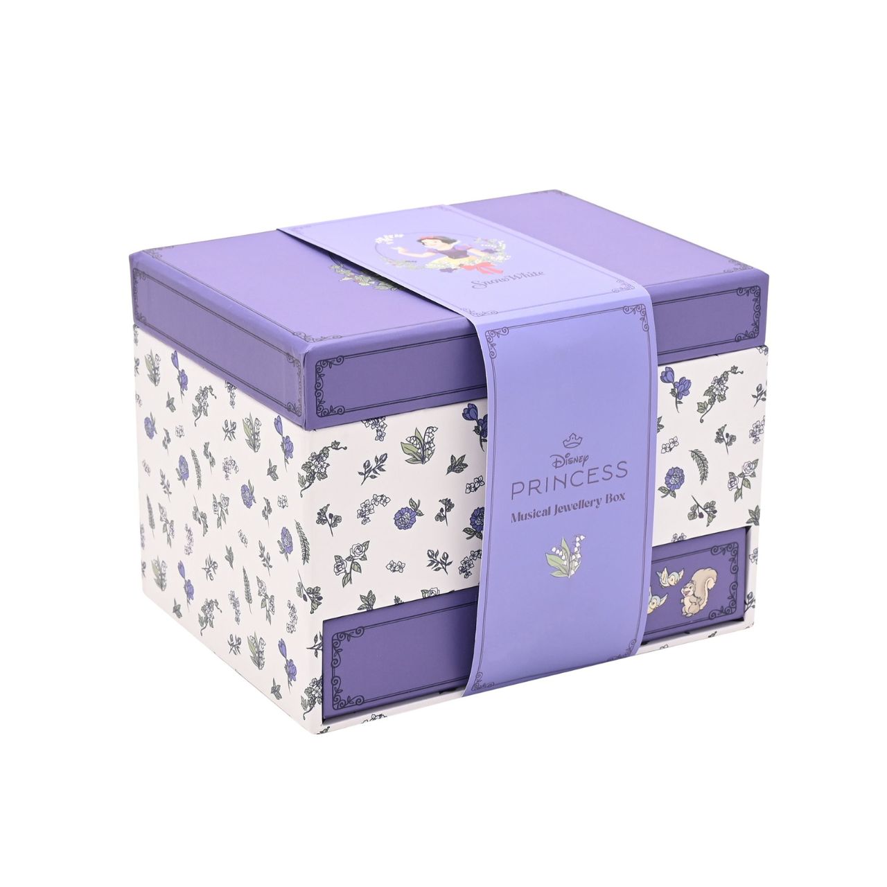 This enchanting jewellery box, adorned with a floral pattern, is a perfect spot for storing treasured trinkets. With a drawer for small keepsakes and a cheery tune that plays when opened, its an ideal gift for Disney princess enthusiasts of all ages.