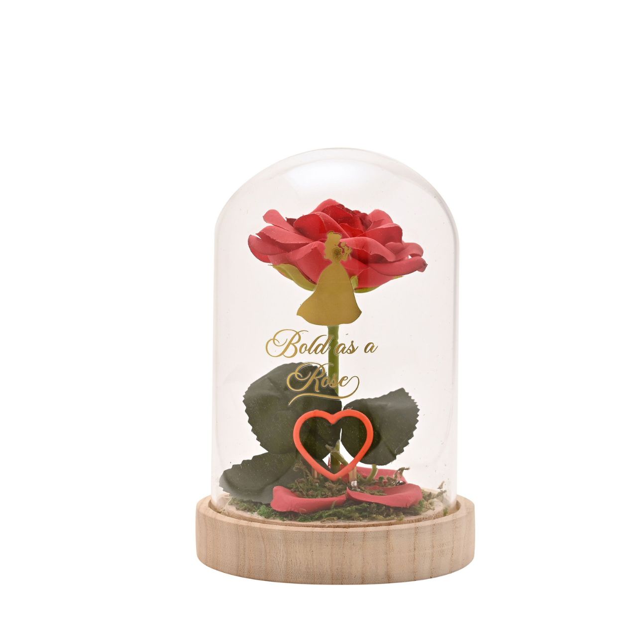 Bring the magic of Disney to the home with the Disney Pastel Princess Florals In A Cloche With Neon Light - Belle.