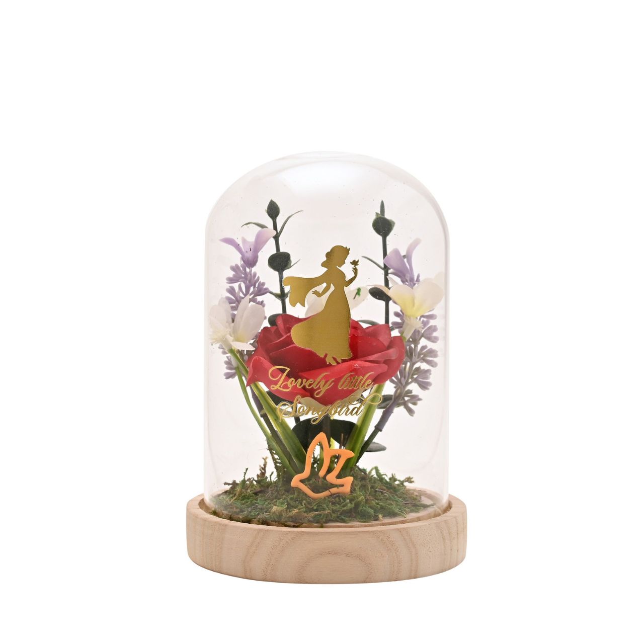 Bring the magic of Disney to the home with the Disney Pastel Princess Florals In A Cloche With Neon Light - Snow White.