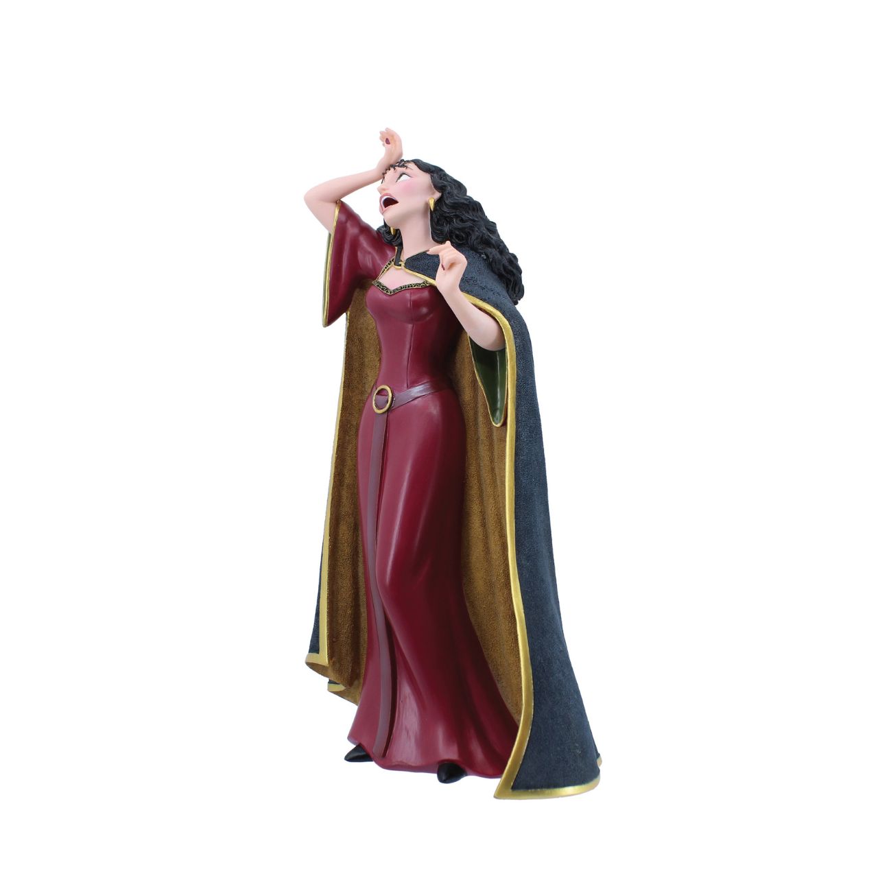 Celebrating the anniversary of Tangled, our Disney Showcase Collection presents the Mother Gothel Figurine. Capturing her theatrical character, the hand-painted beauty displays her signature attire, featuring a beautifully flocked cape.
