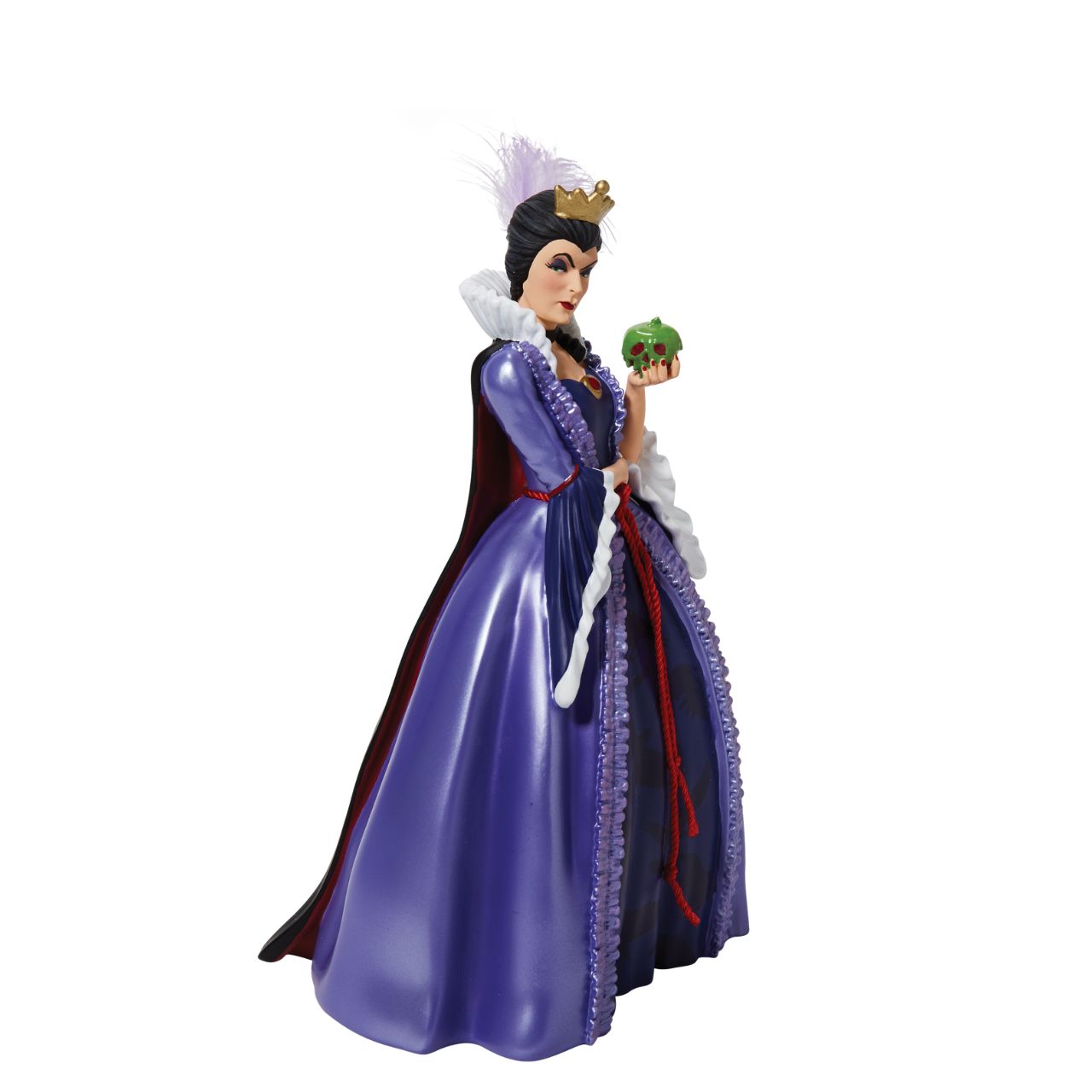 Snow White Evil Queen Rococo Figurine Disney Princesses and Villains are transformed with the extravagant stylings and fashion of the Rococo period. This fashion movement emerged in France and dominated the world fashion scene from the late 17th century to the early 18th century.