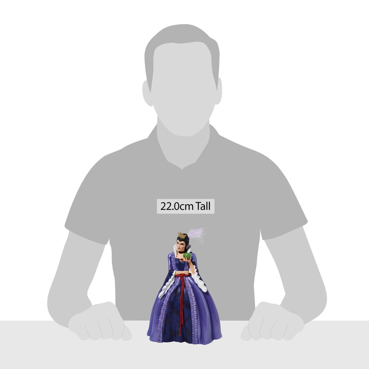Snow White Evil Queen Rococo Figurine Disney Princesses and Villains are transformed with the extravagant stylings and fashion of the Rococo period. This fashion movement emerged in France and dominated the world fashion scene from the late 17th century to the early 18th century.
