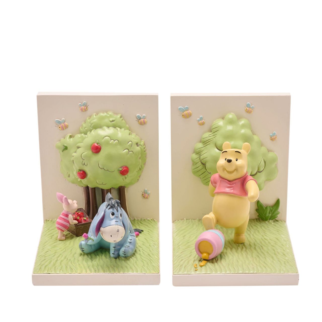 Disney Winnie the Pooh Bookends Delightful Winnie-the-Pooh bookends from DISNEY. Based on the works of A.A.Milne and E.H.Shepard, the charming personalities of Winnie and Eeyore, are readily on display for all to enjoy.