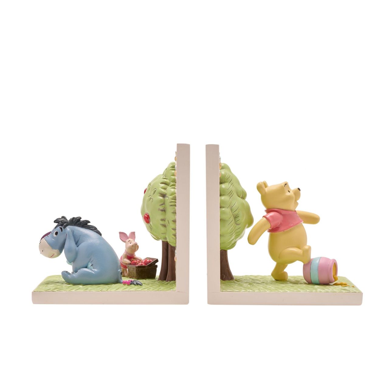Disney Winnie the Pooh Bookends Delightful Winnie-the-Pooh bookends from DISNEY. Based on the works of A.A.Milne and E.H.Shepard, the charming personalities of Winnie and Eeyore, are readily on display for all to enjoy.
