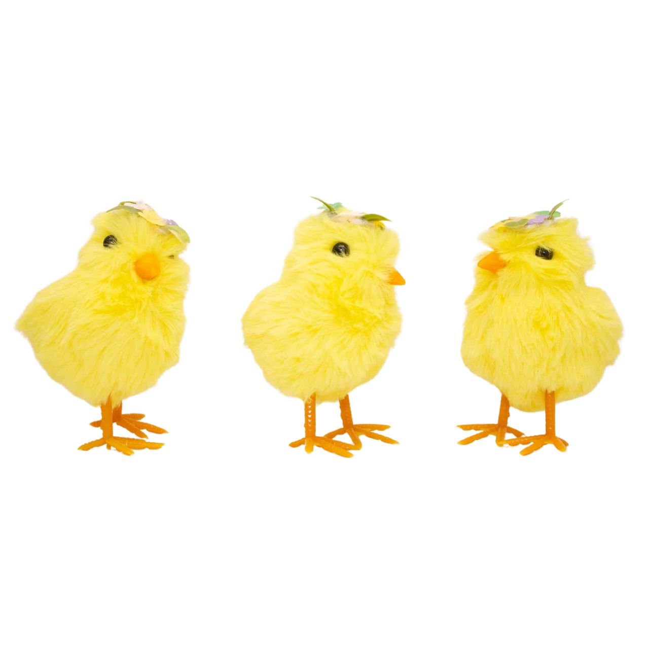Easter Floral Fluff Chicks Transform your Easter celebrations with the Enchante Easter Floral Fluff Chicks. These adorable decorations are sure to bring a touch of spring to your home. Made from soft, fluffy material, they add a charming element to any Easter display. Perfect for adding a festive touch to your home or office.