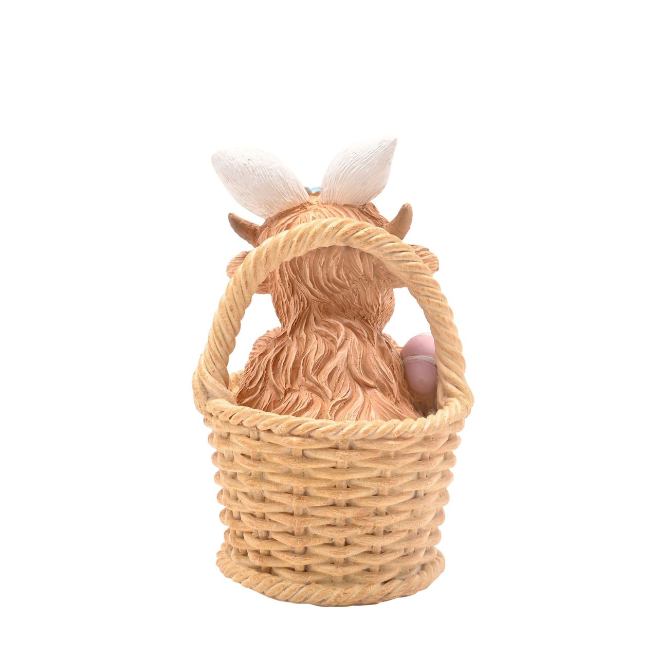 The Highland Cow In Basket Figurine from The Eggs-traordinary Gifting Co taps into the continuing trend for Highland cow décor.