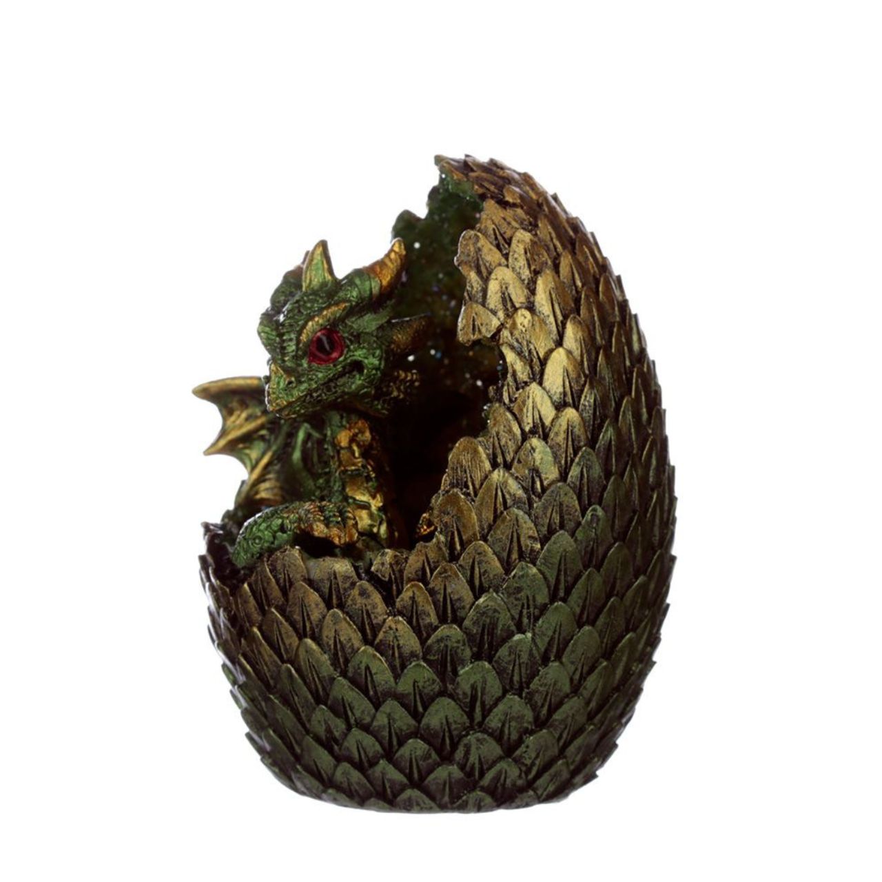 Elements Baby Dragon LED Crystal Egg - Material: Resin and Plastic - Batteries Required: 2 x LR44 - Batteries Included: Yes - LED: Controlled by an on/off switch on the bottom, the LED rotates between multiple colours.