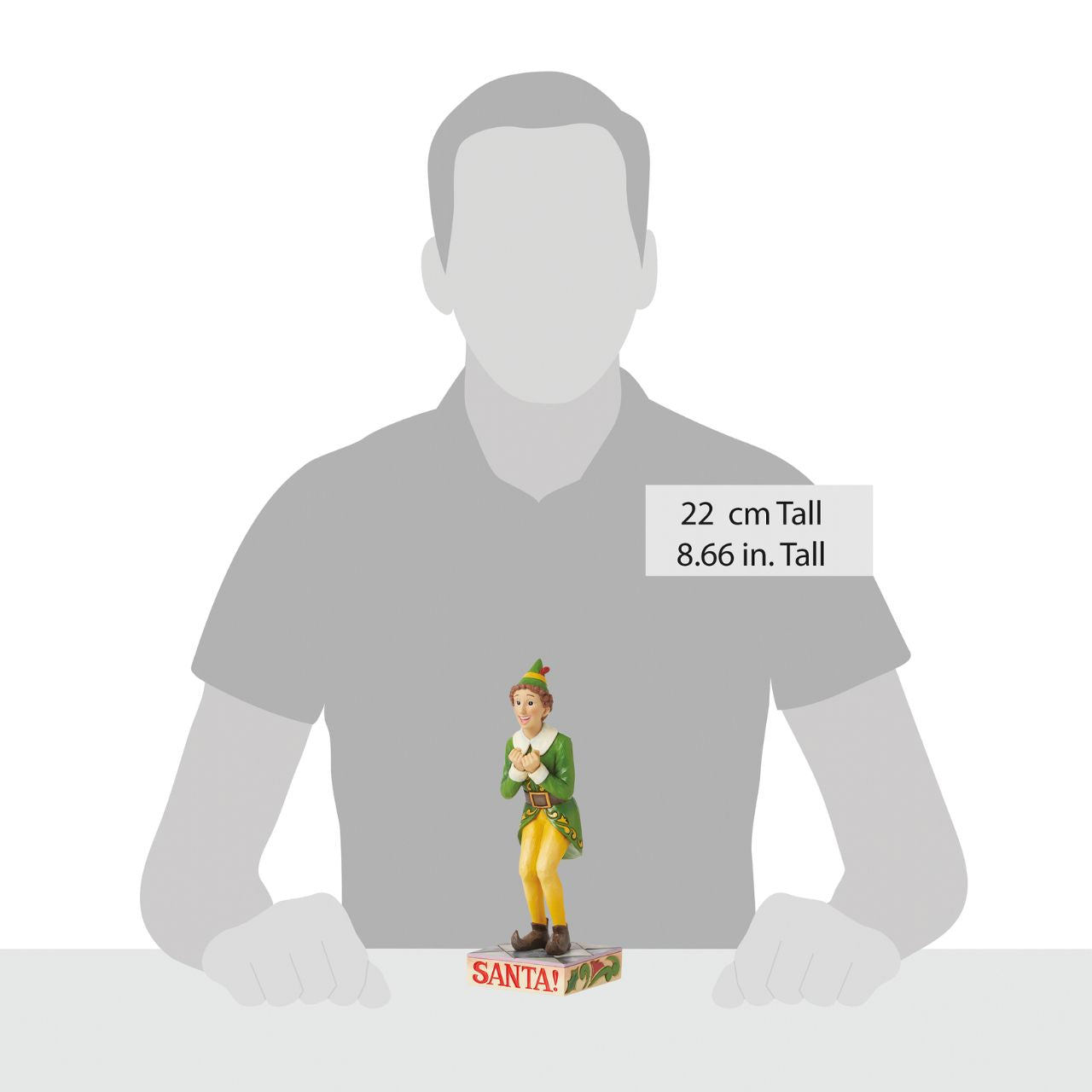 Taken from the iconic Elf movie, this piece has been created to recreate a scene but with a Jim Shore twist. Hand painted and hand carved, this is the perfect figurine for any film fan or those who just love to watch Elf each Christmas.