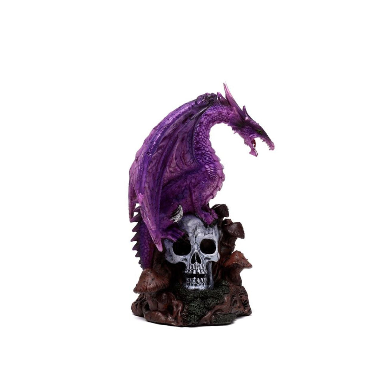 Discover the Enchanted Nightmare Amethyst Spirit of the Forest Skull Dragon, a captivating blend of mystique and elegance. Crafted with rich amethyst hues, this intricate piece embodies the enigmatic spirit of the forest entwined with dragon lore.