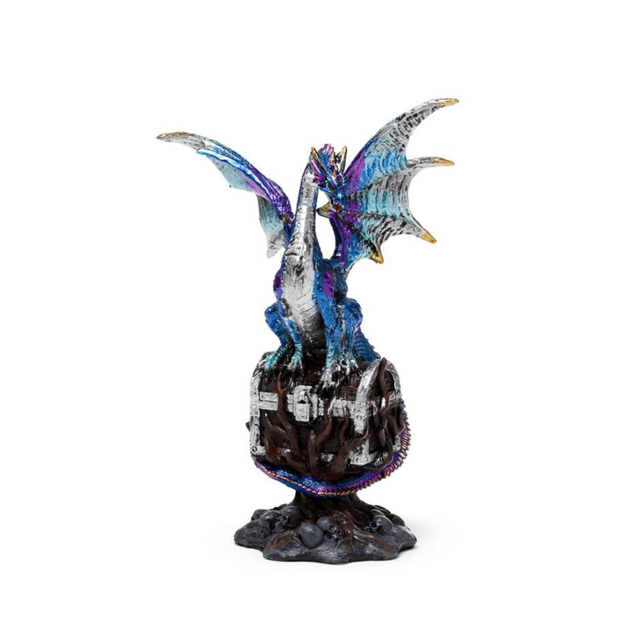 Discover the Enchanted Nightmare Treasure Tree Dragon, a captivating blend of mythical charm and intricate design. This exquisite dragon figurine showcases a mesmerizing interplay of shadows and light, evoking a sense of mystery and wonder.