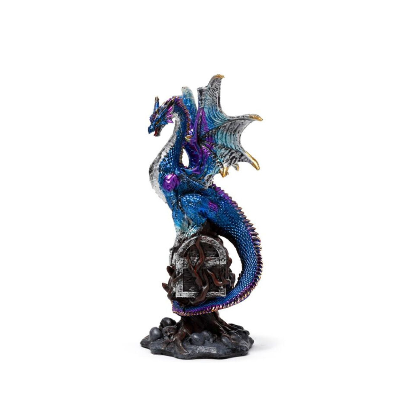 Discover the Enchanted Nightmare Treasure Tree Dragon, a captivating blend of mythical charm and intricate design. This exquisite dragon figurine showcases a mesmerizing interplay of shadows and light, evoking a sense of mystery and wonder.