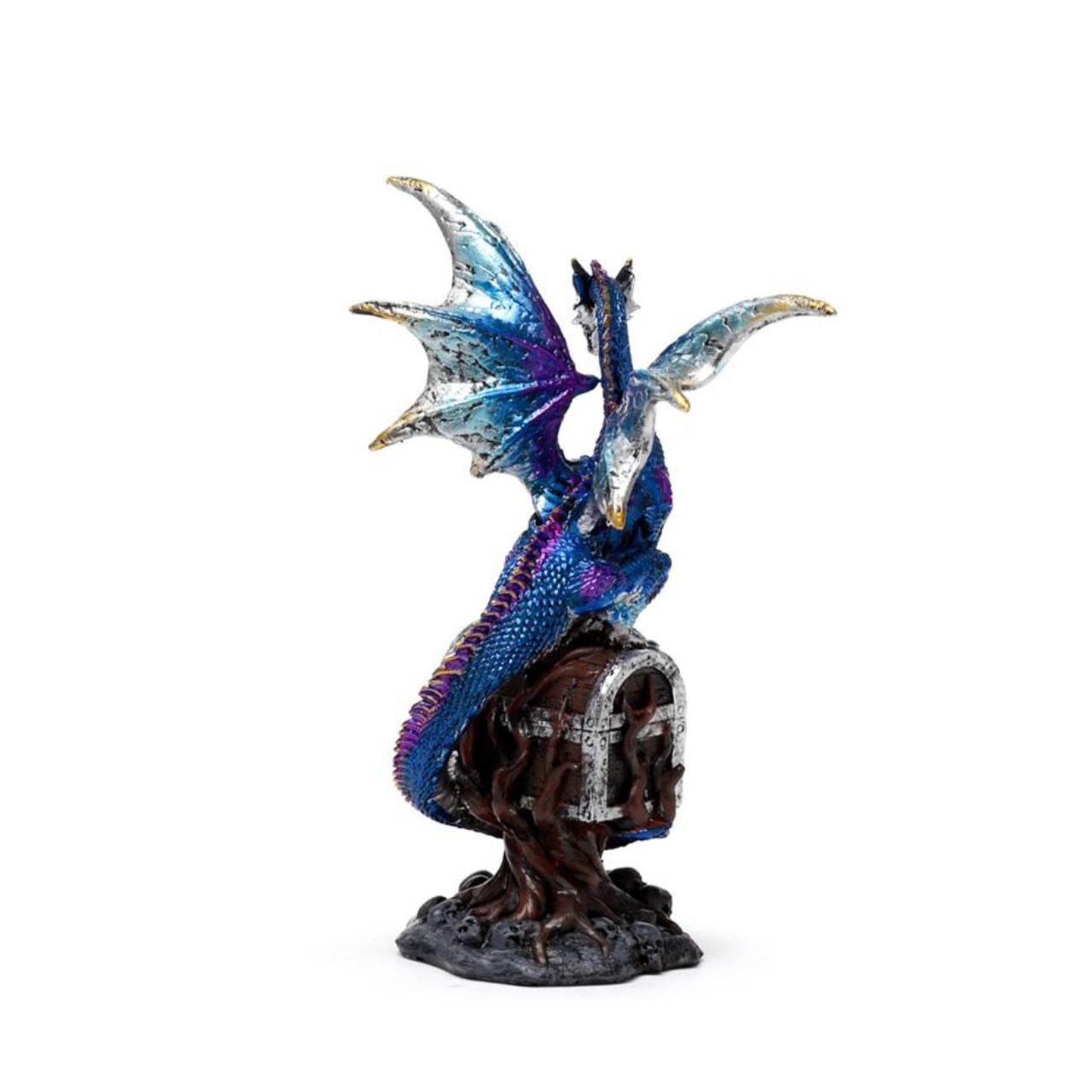 Discover the Enchanted Nightmare Treasure Tree Dragon, a captivating blend of mythical charm and intricate design. This exquisite dragon figurine showcases a mesmerizing interplay of shadows and light, evoking a sense of mystery and wonder.
