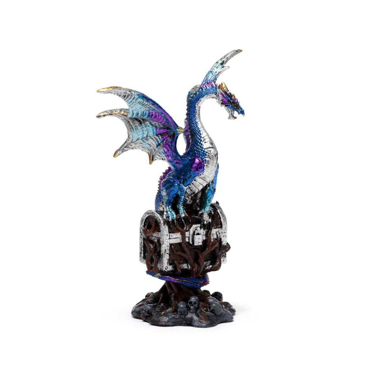 Discover the Enchanted Nightmare Treasure Tree Dragon, a captivating blend of mythical charm and intricate design. This exquisite dragon figurine showcases a mesmerizing interplay of shadows and light, evoking a sense of mystery and wonder.