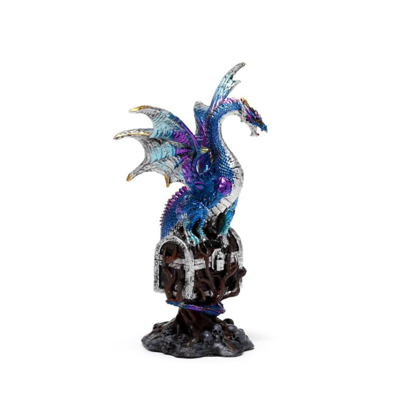 Discover the Enchanted Nightmare Treasure Tree Dragon, a captivating blend of mythical charm and intricate design. This exquisite dragon figurine showcases a mesmerizing interplay of shadows and light, evoking a sense of mystery and wonder.