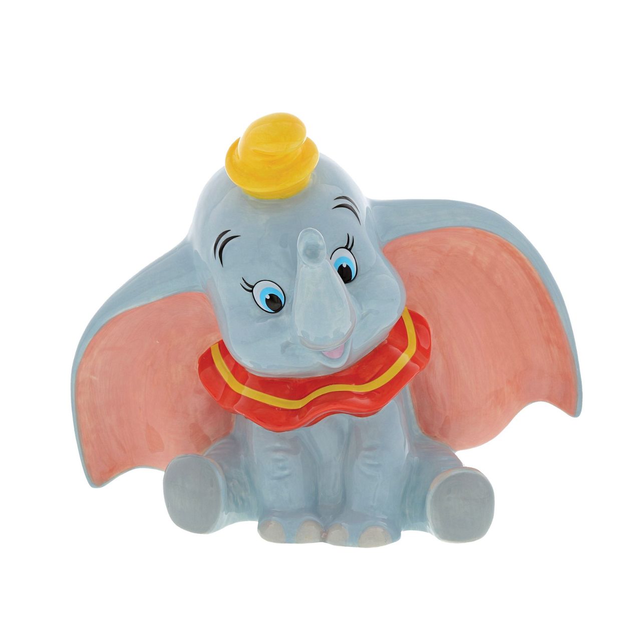Enchanting Disney Collection Dumbo Money Bank This delightful and charming Dumbo shaped money bank would make an ideal christening or new baby gift. Dumbo is featured with his famous, giant floppy ears.