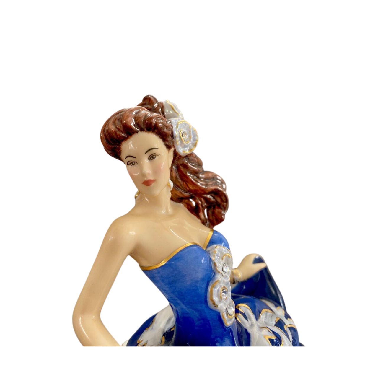 English Ladies Moonlight Enchantment  Our fabulous Moonlight Enchantment figurine is the latest figure in the English Ladies Co range.  Designed and modelled by Valerie Annand, our master painter Dan Smith has created this wonderful colourway.