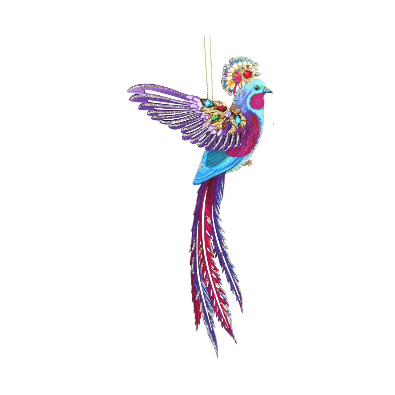 Wood Jewel Exotic Bird Christmas Hanging Ornaments by Gisela Graham These unique Wood/Jewel Exotic Bird Christmas Hanging Ornaments by Gisela Graham are artisan-crafted with intricate detailing and vibrant colors. Perfect for decorating your tree during the holidays, each ornament is crafted with quality materials for long-lasting beauty.