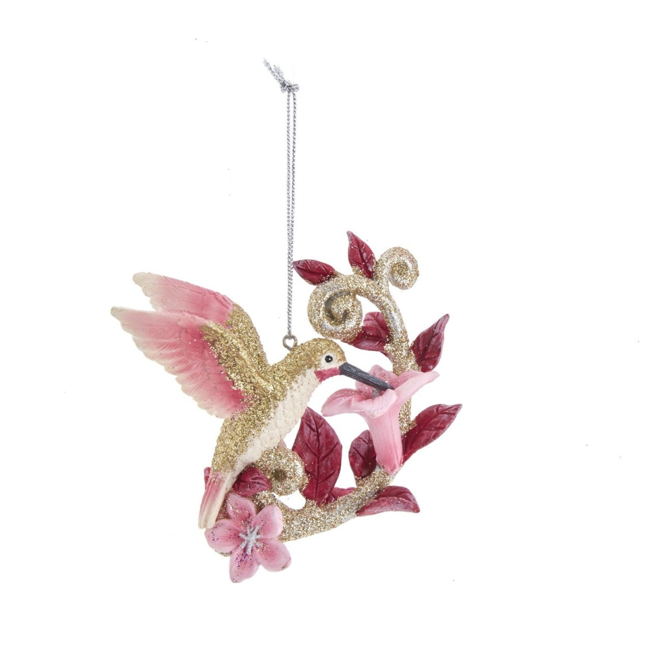 Feeding Hummingbird on Flower