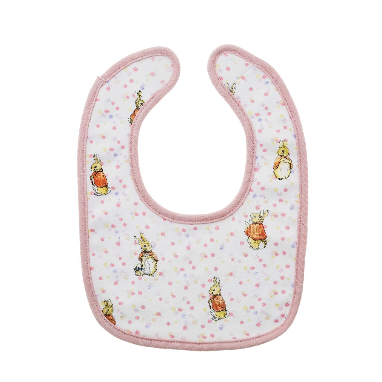 Beatrix Potter Flopsy Baby Collection Bibs Set of 3 Mealtimes and babies make a messy combination. So, we've created this adorable set of Flopsy bibs to combat mess and keep crumbs at bay. With their super soft fabric and easy-peasy fastenings, we've got mealtimes, and baby, covered.