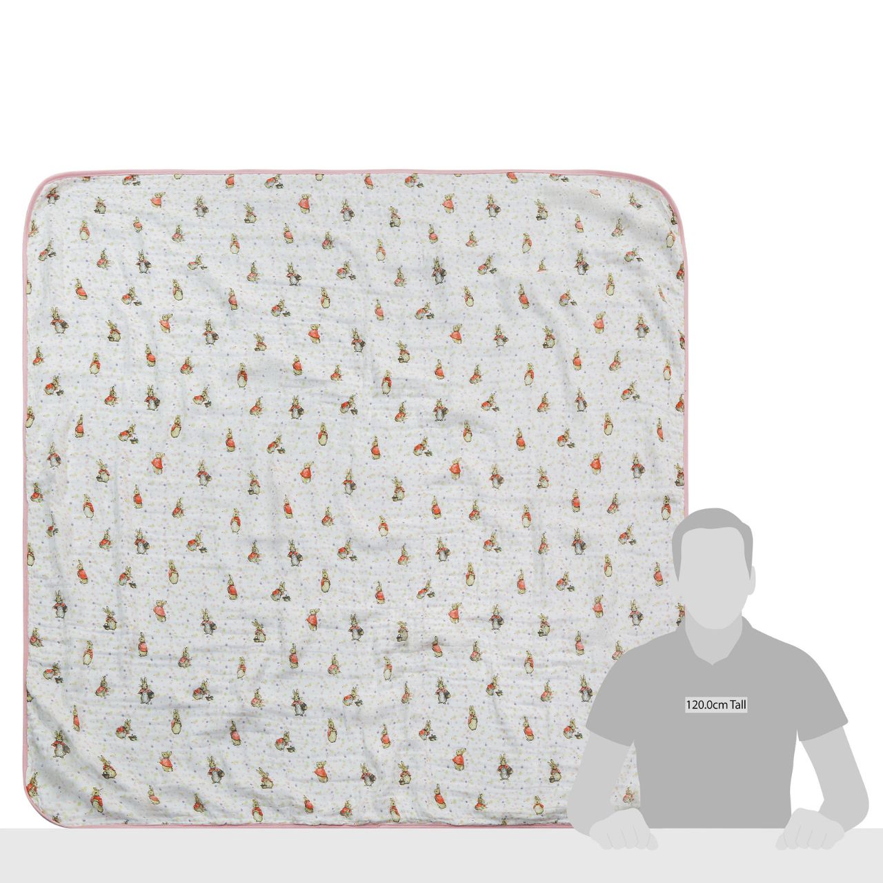 This is the dreamiest Flopsy blanket you ever did see. Made from layers of luxurious 100% cotton, giving your little one that extra layer of comfort and warmth in their crib or pram. Presented on a branded gift box.