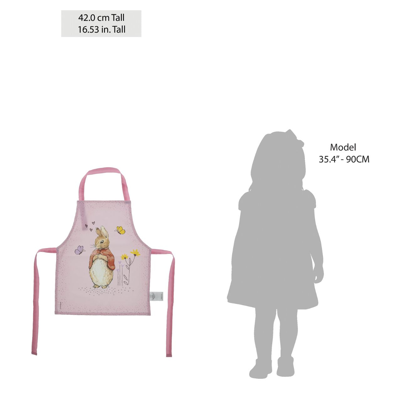 Introducing the delightful Flopsy Bunny apron, designed to make every cooking or crafting adventure a memorable one. Crafted with a super soft, wipeable fabric, it ensures easy clean-up, while the hook & loop tape fastening on the neck tie offers extra safety and comfort for your little one.