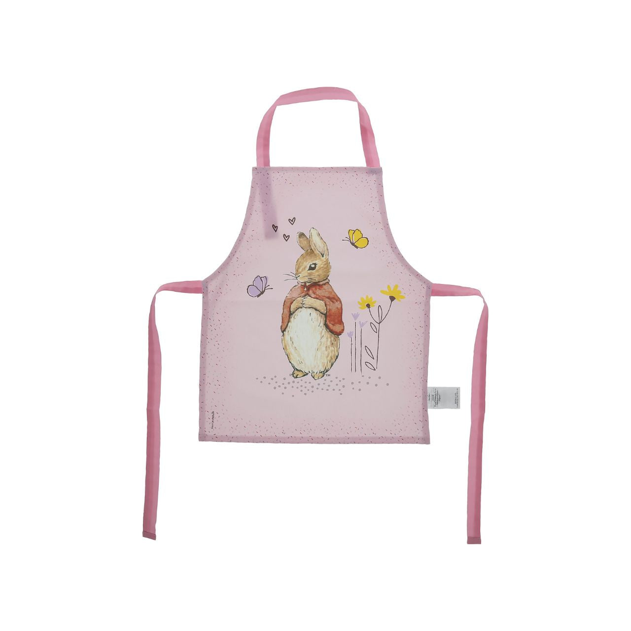 Introducing the delightful Flopsy Bunny apron, designed to make every cooking or crafting adventure a memorable one. Crafted with a super soft, wipeable fabric, it ensures easy clean-up, while the hook & loop tape fastening on the neck tie offers extra safety and comfort for your little one.