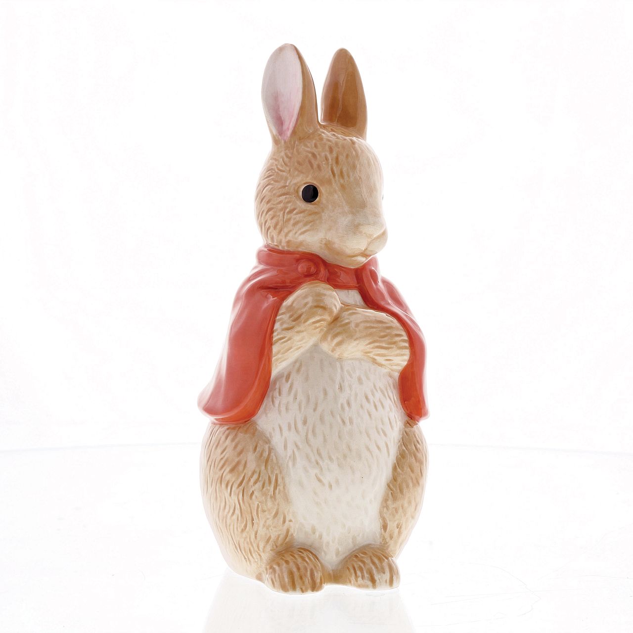 Beatrix Potter Flopsy Sculpted Money Bank  This delightful and charming Flopsy shaped money box would make an ideal christening gift, for collectors and Peter Rabbit fans, both young and old. The artwork is taken from the original illustrations from the Beatrix Potter stories.