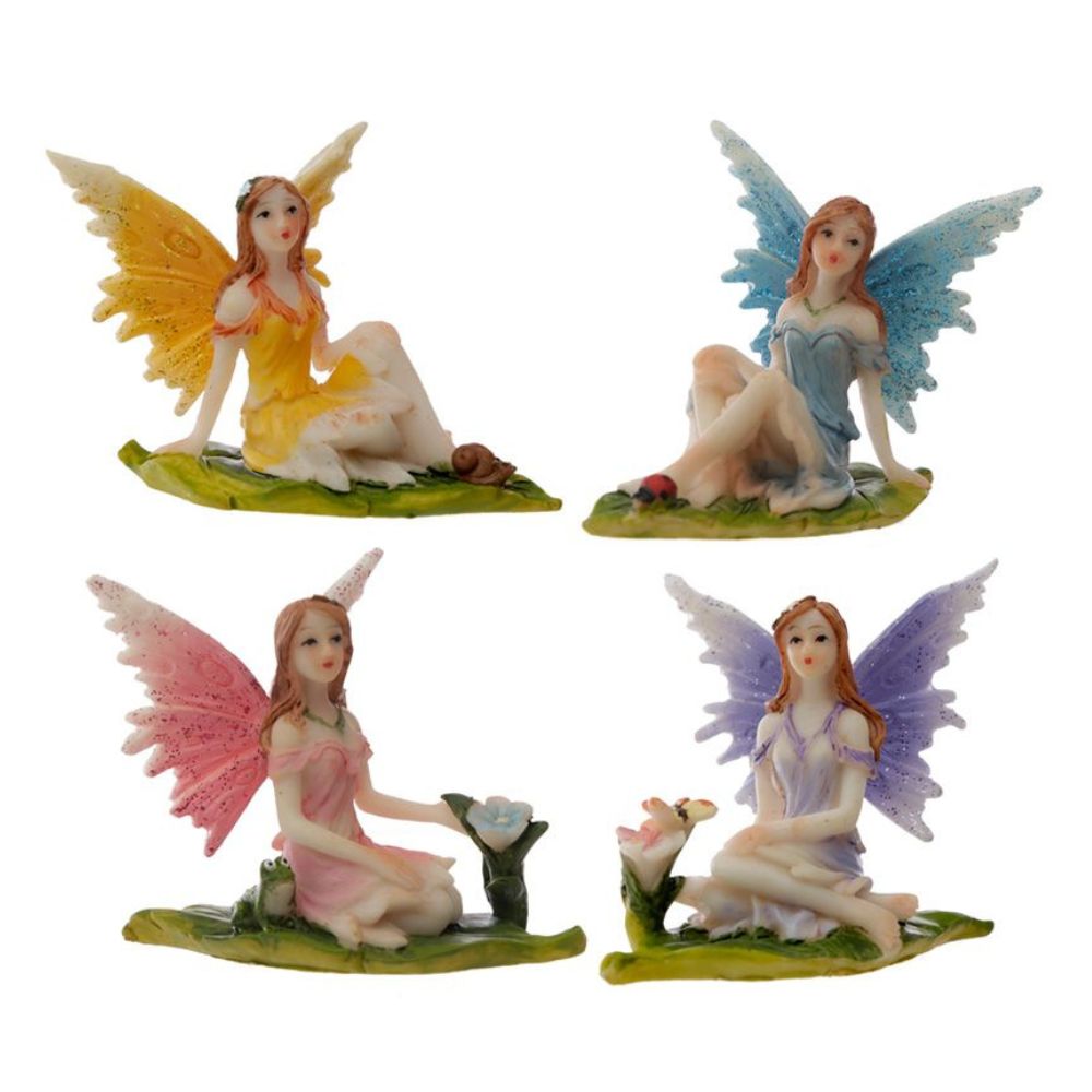 Flora & Fauna Meadow Flower Fairy Figurine - Material: Resin - Height 6cm Width 7cm Depth 5.5cm