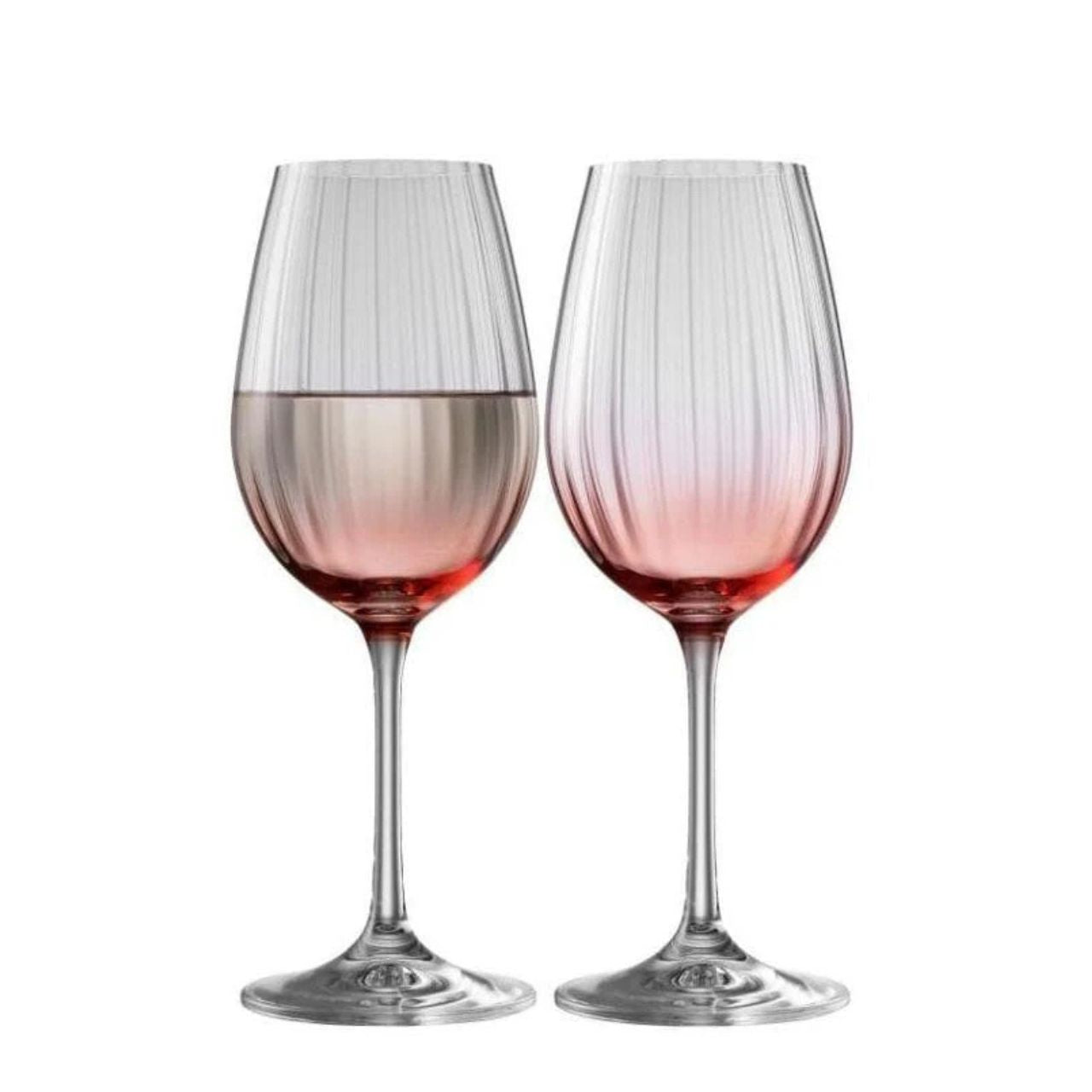 These beautifully crafted Galway Crystal wine glasses with a blush coloured base are essential glasses for your home and are designed for fine wine lovers.