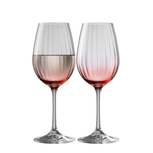These beautifully crafted Galway Crystal wine glasses with a blush coloured base are essential glasses for your home and are designed for fine wine lovers.
