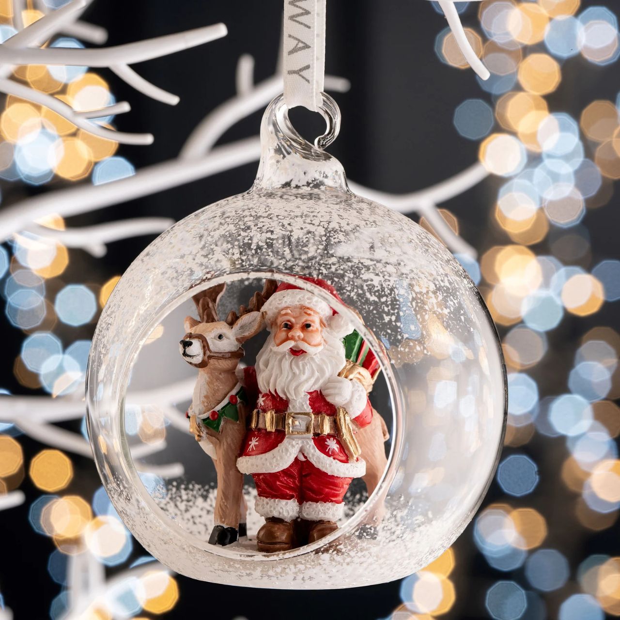 It's all in the detail... Take a peak at our Santa & Reindeer Hanging Crystal Bauble. This stunning bauble is sure to make your tree stand out from the rest.