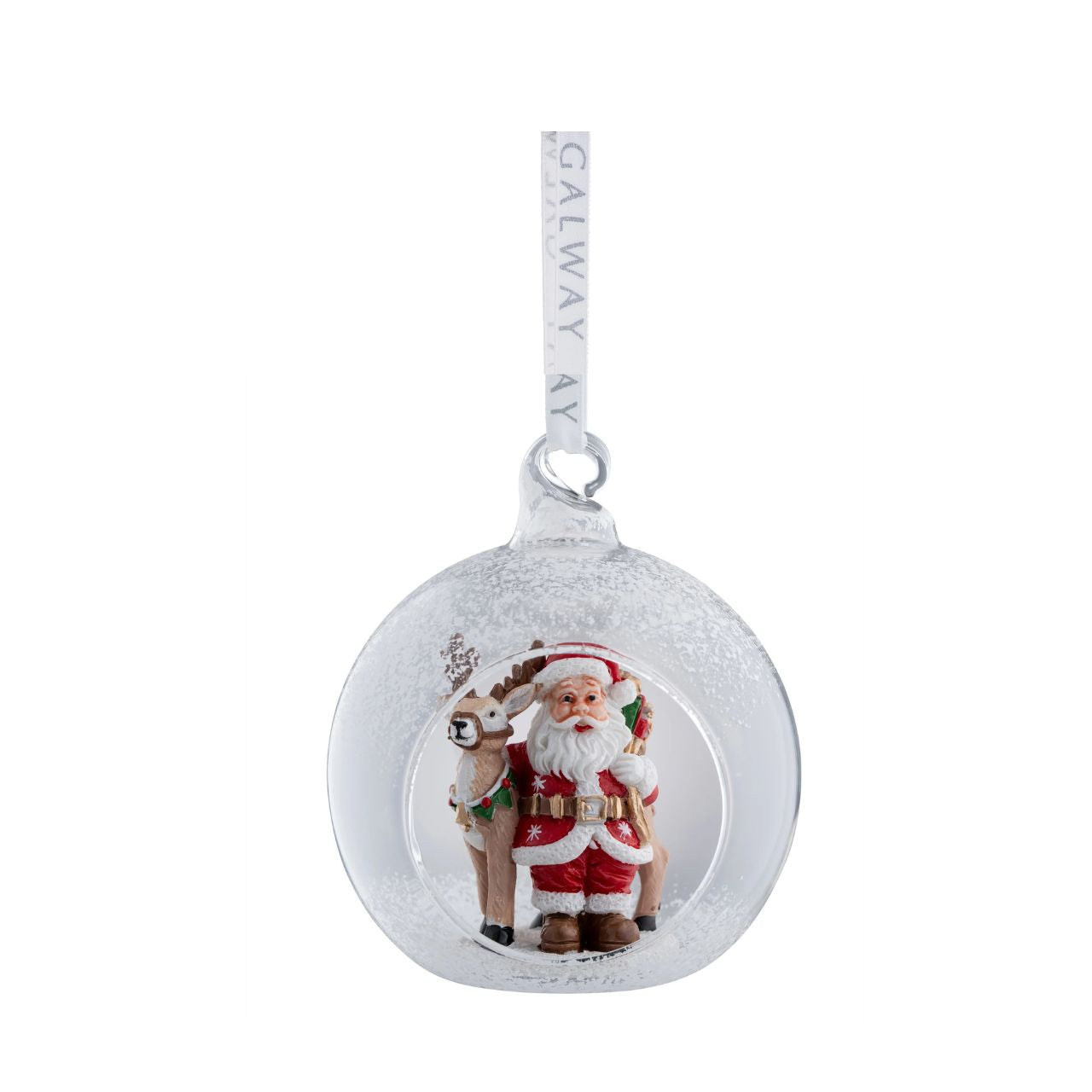 It's all in the detail... Take a peak at our Santa & Reindeer Hanging Crystal Bauble. This stunning bauble is sure to make your tree stand out from the rest.