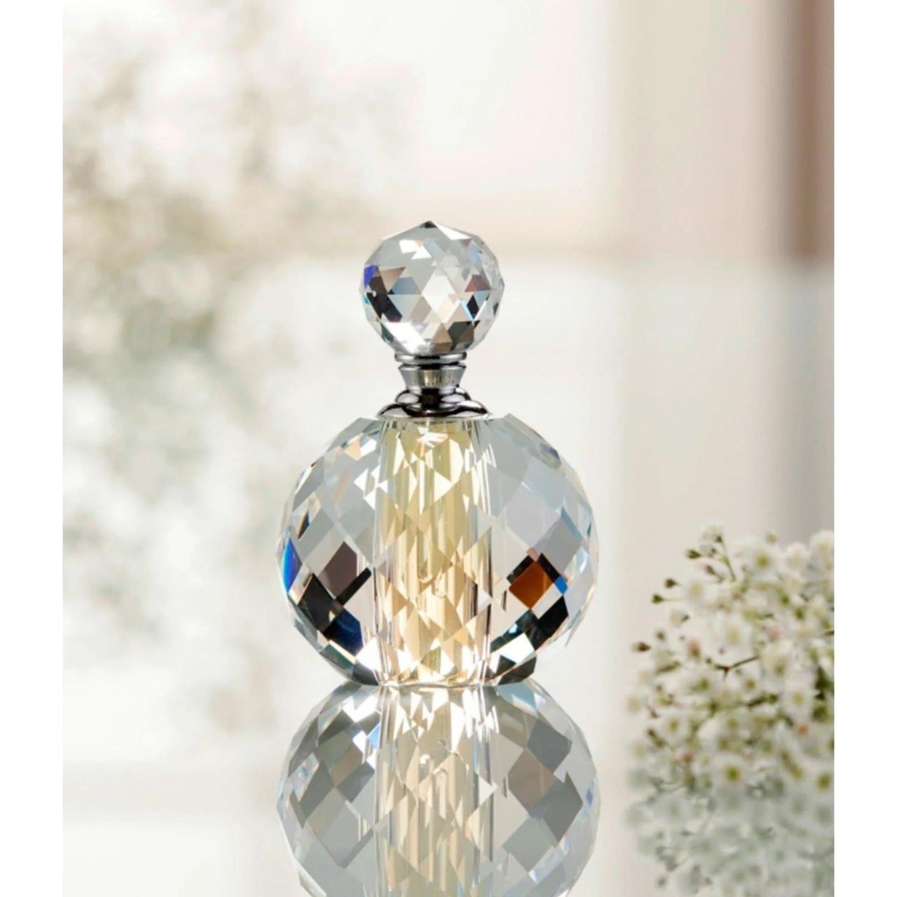 The Savoy 4 " Perfume Bottle is beautifully cut and elegant which makes it the perfect gift for that special lady!