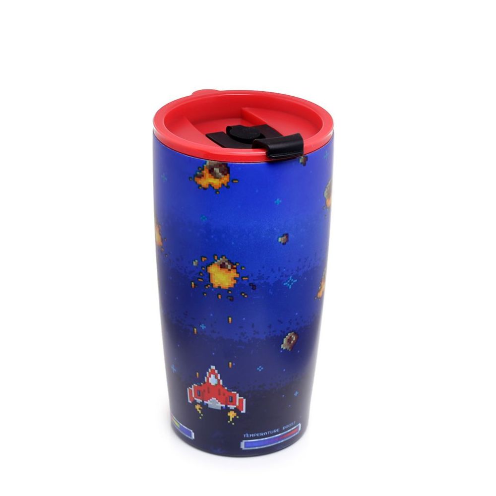 Game Over Hot & Cold Insulated Cup 500ml  The Game Over Hot & Cold Insulated Cup 500ml is designed to keep hot and cold beverages at desired temperatures for longer periods of time. Its insulated base technology preserves the temperature of your drinks up to 6 - 8 hours. Its slip-resistant base and sturdy design make it easy to transport and handle.