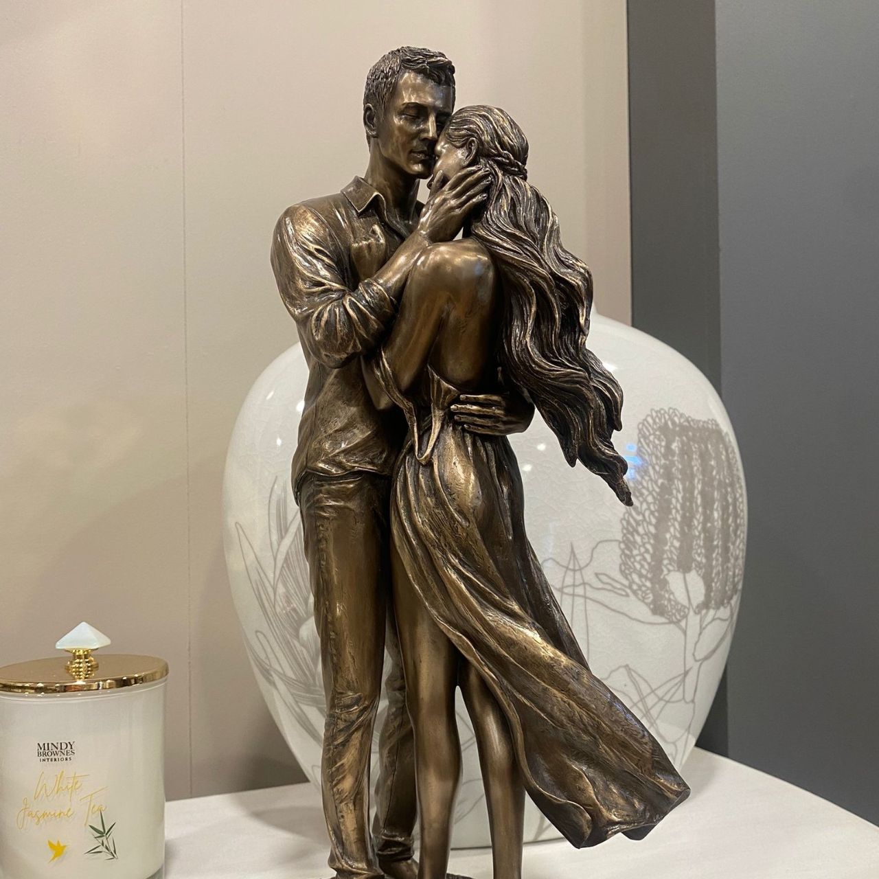 Beautifully modern couples embrace. Perfect for art lovers or for an occasional gift such as a wedding gift, or an engagement gift.