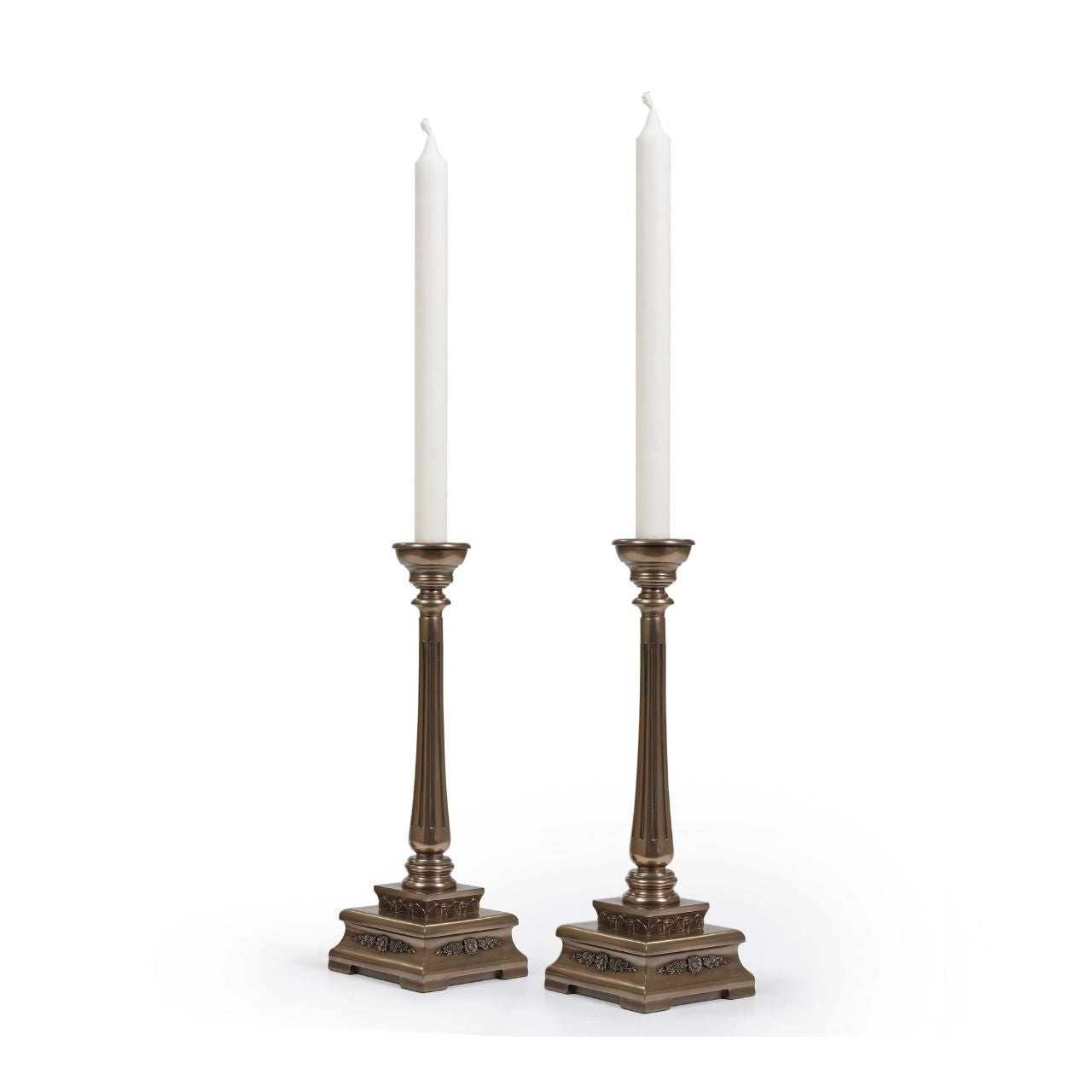 This exquisite duo isn't just an addition to your home; it's a statement of opulence. Meticulously crafted with unparalleled attention to detail, these candle holders exude an aura of unparalleled luxury and refinement. Their presence instantly elevates any setting, be it adorning a mantle, or console, or gracing a lavish dining table.