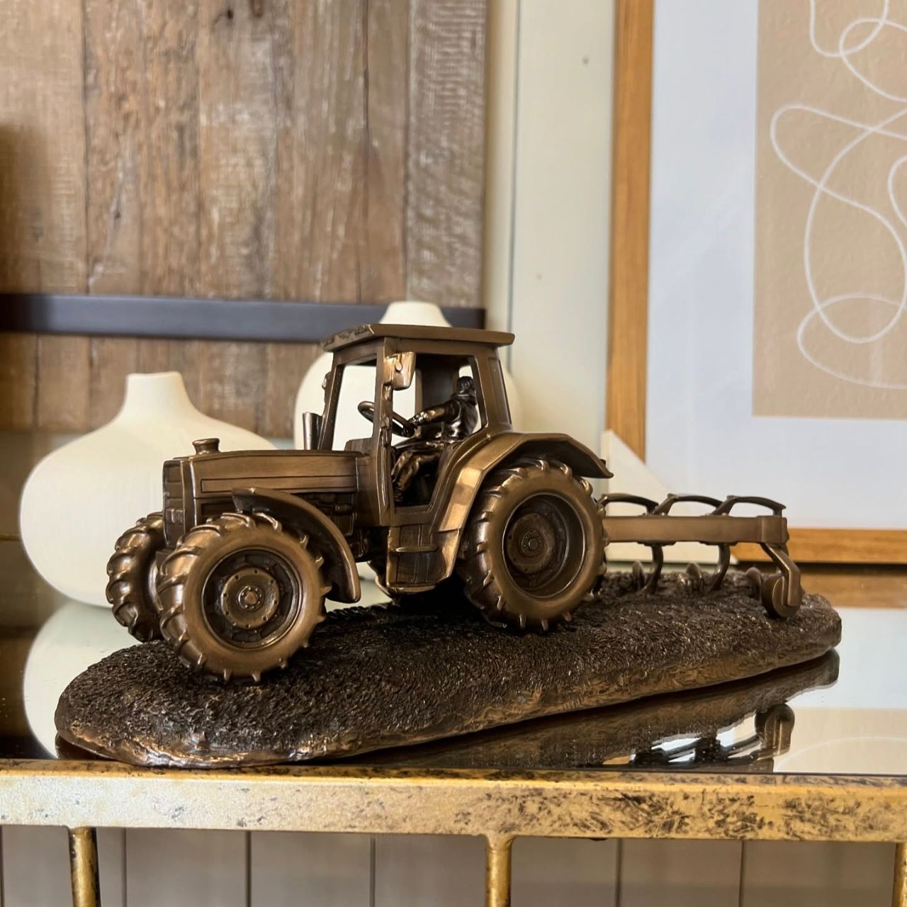 This wonderful figurine entitled works done from Genesis is sure to invoke a sense of nostalgia of times past. The perfect gift for the agriculturist in your life.